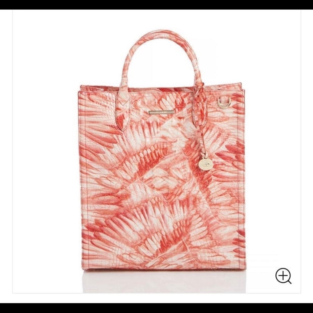 NWT Brahmin Monique Satchel/Shoulder Bag in Pink Flamingo Melbourne